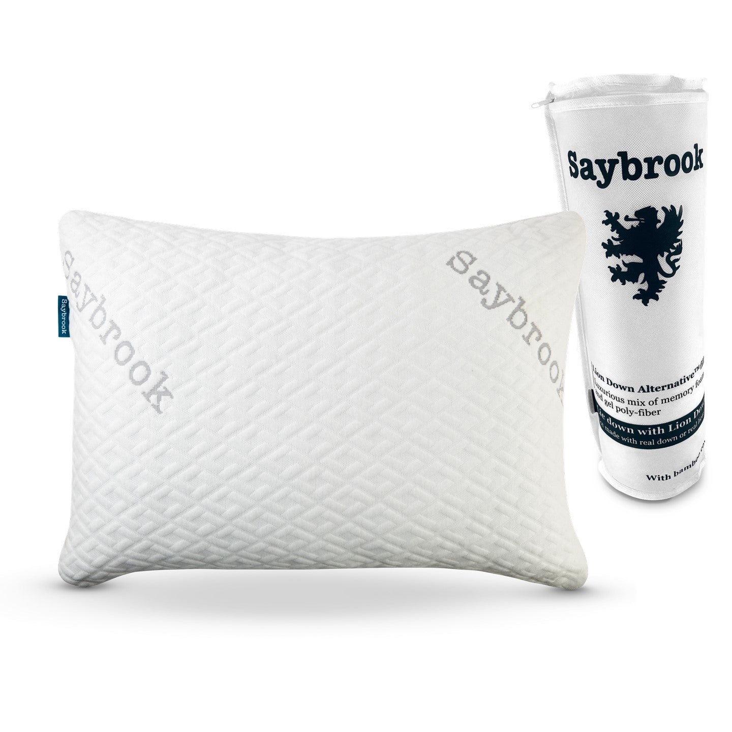 Adjustable memory foam pillow lion down